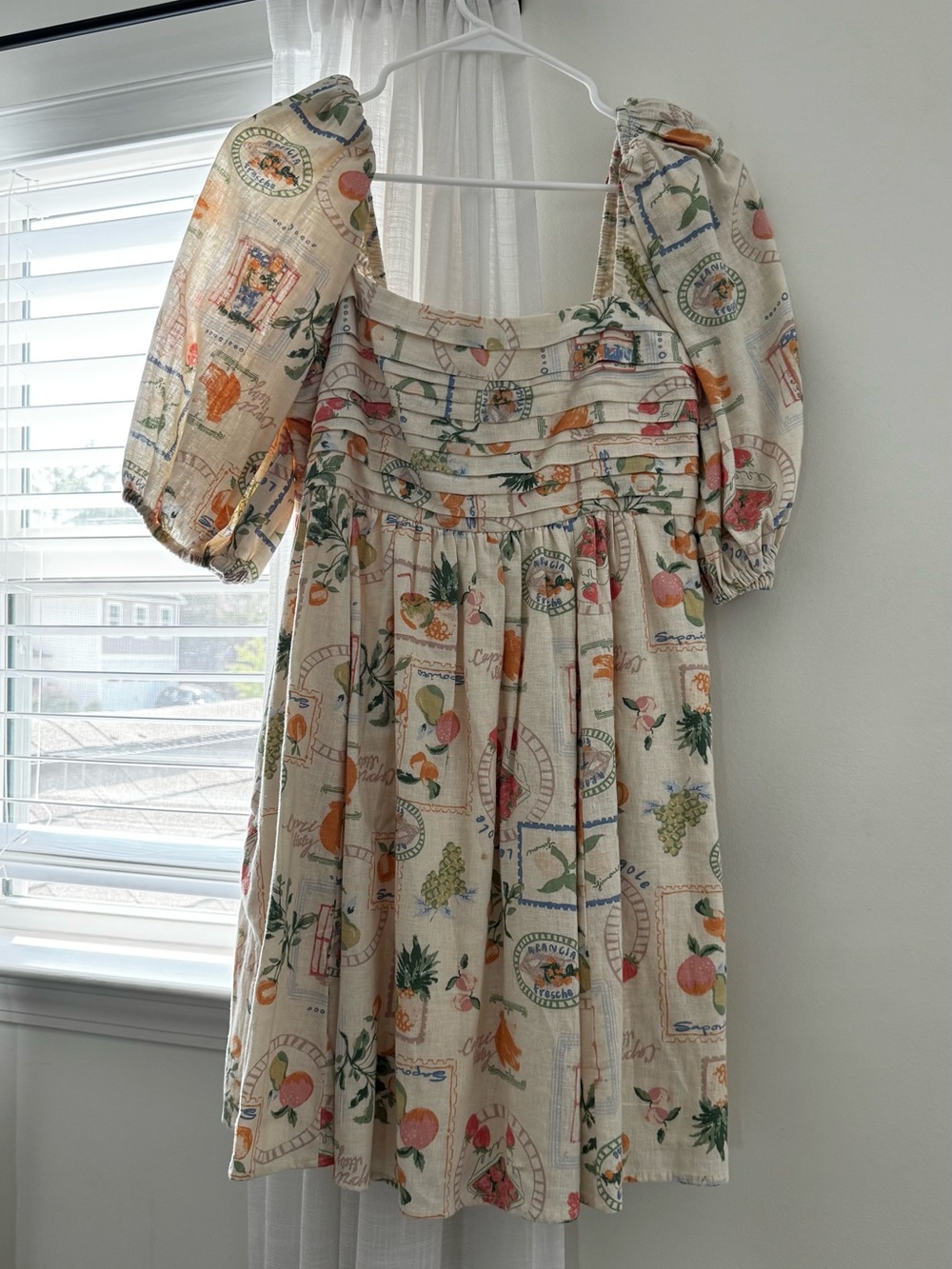 Abercrombie & Fitch Emerson Amalfi Print Linen Mini Dress, L